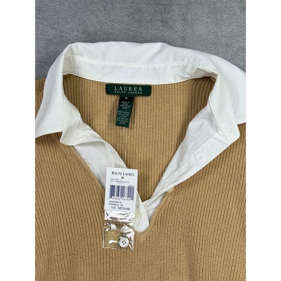 NWT Lauren Ralph Lauren Preppy Knit Sweater Logo Belt Coastal Cowgirl Classic M - Picture 4 of 8
